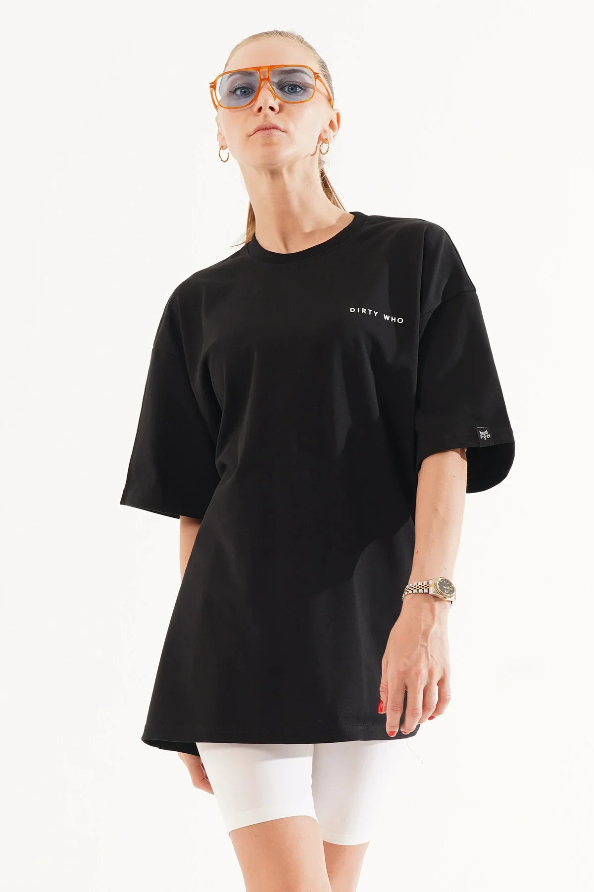 Kadın Siyah Oversize T-Shirt